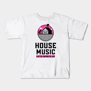 HOUSE MUSIC - Lifts You Up (pink/black) Kids T-Shirt